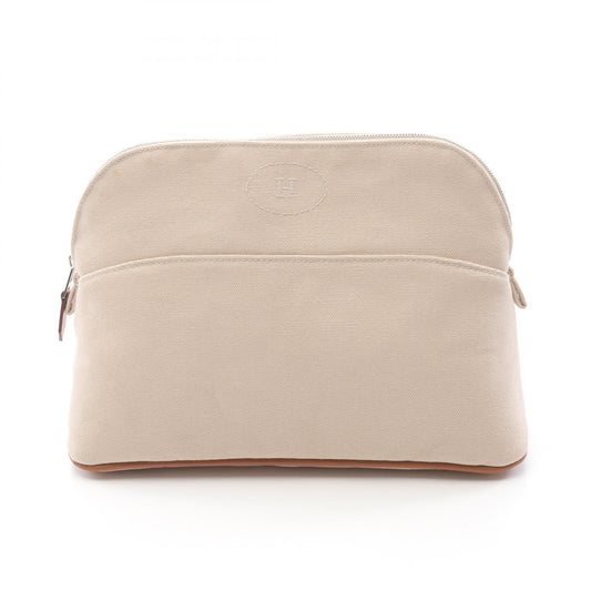 Hermes Canvas Leather Bolide Pouch MM