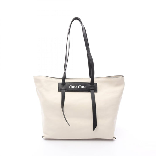 Miu Miu Madras Leather Tote Bag