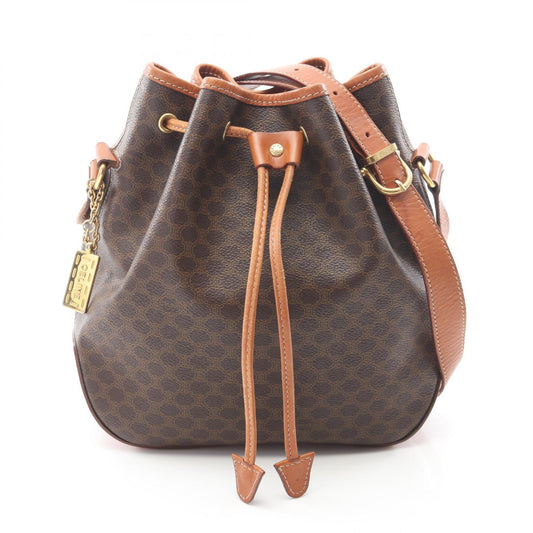 Celine Macadam PVC Coated Canvas Leather Shoulder Bag