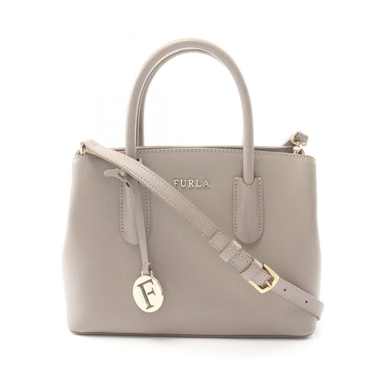 Furla TESSA Leather Handbag Beige