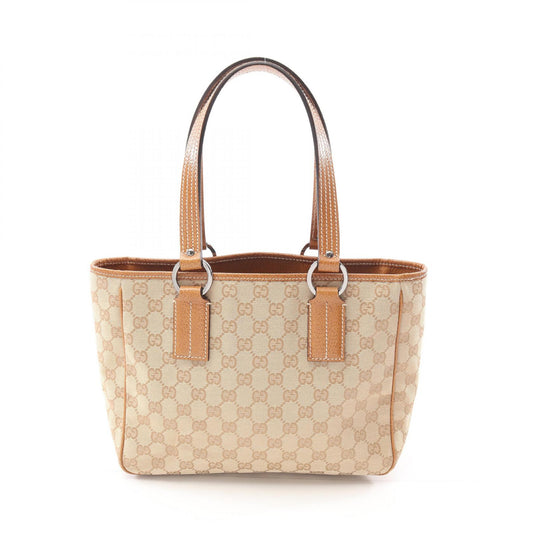 Gucci GG Canvas Leather Tote Bag 113019