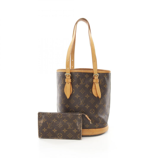 Louis Vuitton Monogram PVC Leather Bucket PM Handbag