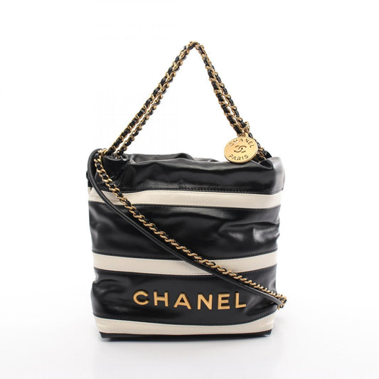 Chanel 22 Mini Shoulder Bag Lambskin Black/White