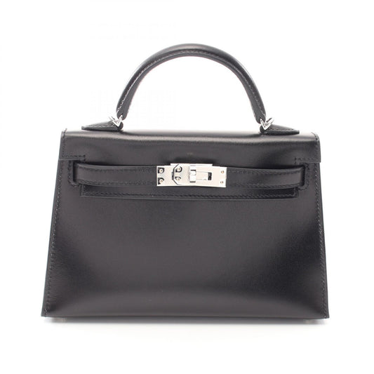 Hermes Mini Kelly 2 Handbag Black Calf Leather