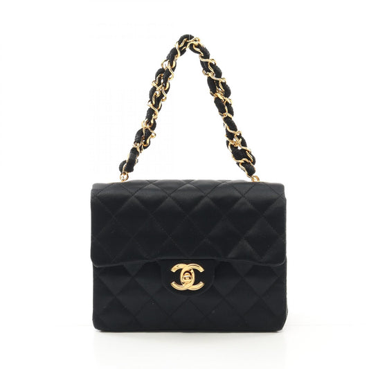 Chanel Mini Matelasse Fabric Handbag Black