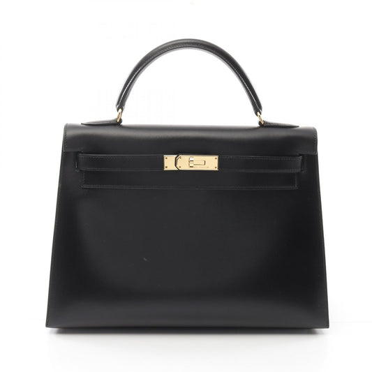 Hermes Kelly 32 Handbag Black Leather