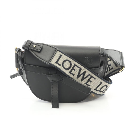 Loewe Gate Mini Leather Shoulder Bag Black