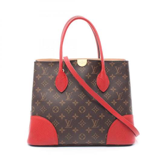 Louis Vuitton Monogram Canvas Leather Tote Bag M41596