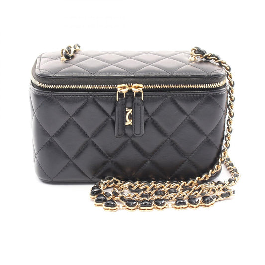 Chanel Lambskin Matelasse Shoulder Bag Black