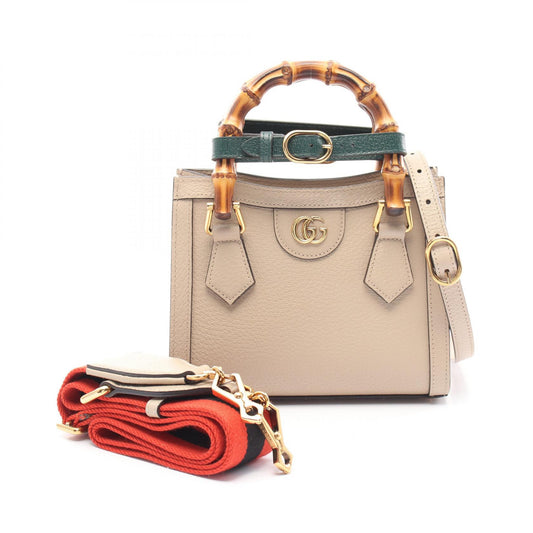 Gucci Diana Mini Bamboo Leather Tote Bag