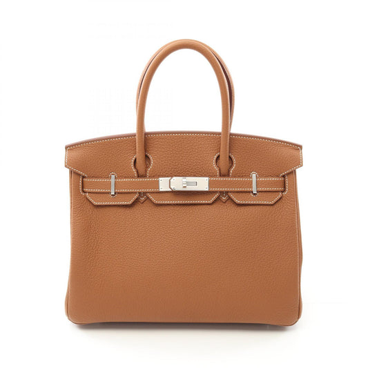 Hermes Birkin 30 Togo Leather Handbag Brown