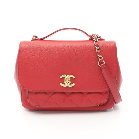 Chanel Matelasse Shoulder Bag Red Leather