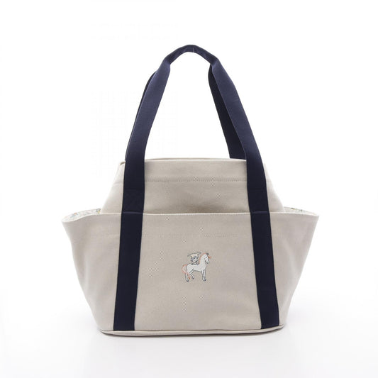 Hermes Cabriole Mother's Tote Bag Grey/Navy