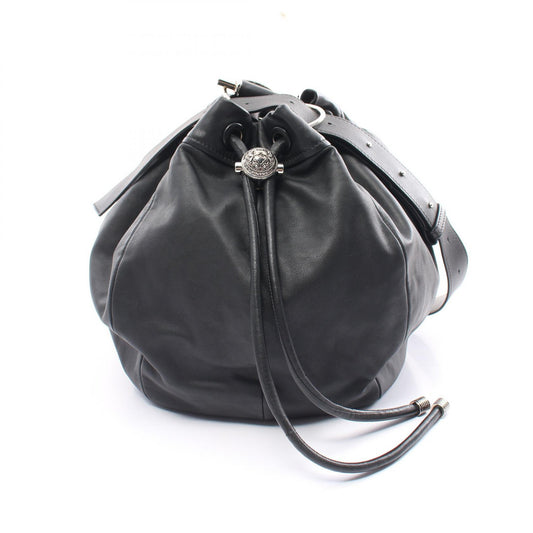 Balmain Leather Shoulder Bag Black