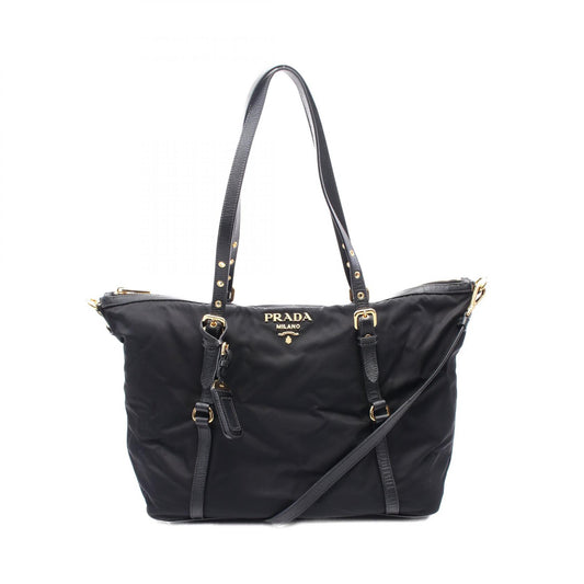 Prada Nylon Saffiano Leather Tote Bag 1BG253