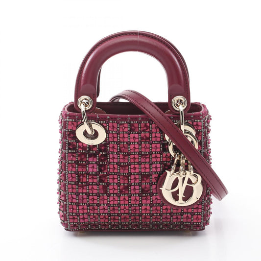 Dior Lady Dior Micro Handbag Leather Sequin