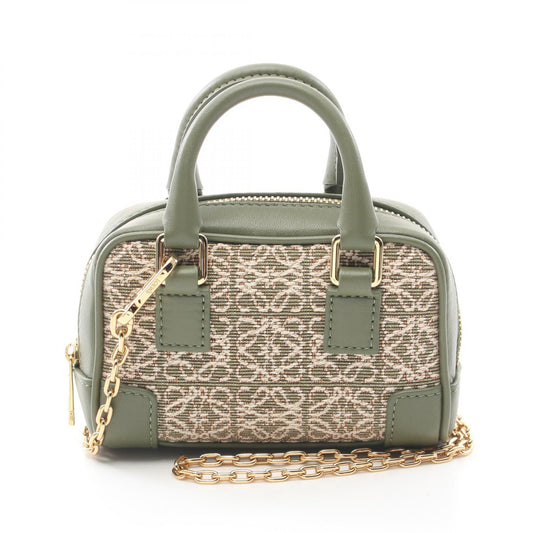 Loewe Canvas Leather Amazona Nano Handbag