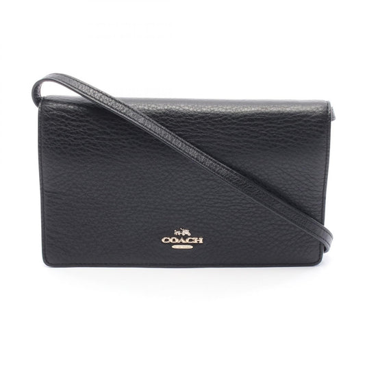 Coach Leather Foldover Clutch Shoulder Bag F54002