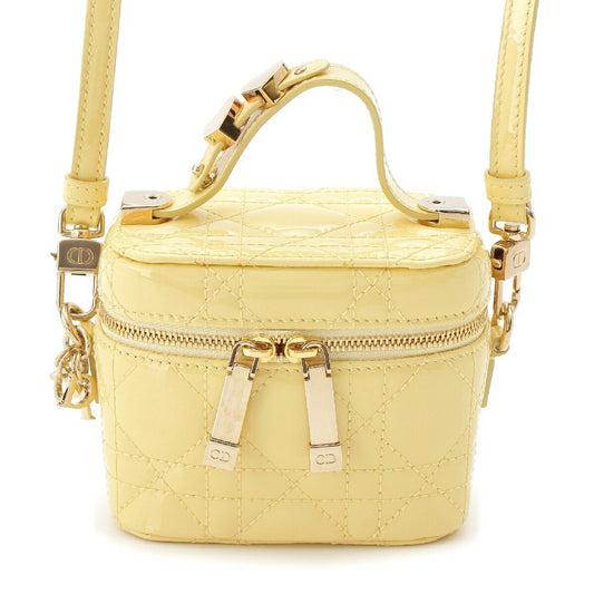 Dior Micro Cannage Enamel Heart Charm 2way Vanity Bag