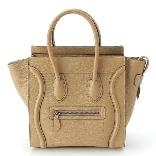 Celine Luggage Micro Shopper Leather Handbag