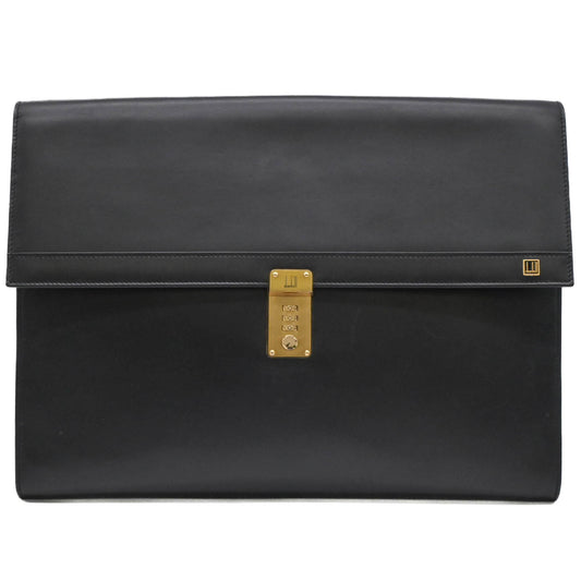 Dunhill Leather Oxford Clutch Bag Black