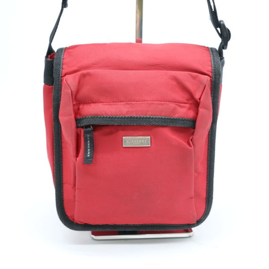 Burberry Nylon Shoulder Bag Red