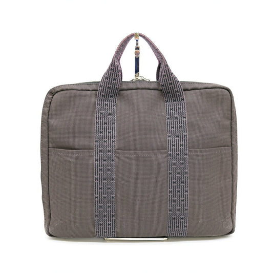Hermes Canvas Business Briefcase Gray