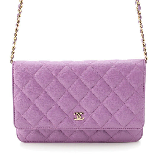Chanel Caviar Matelasse Chain Wallet Shoulder Bag