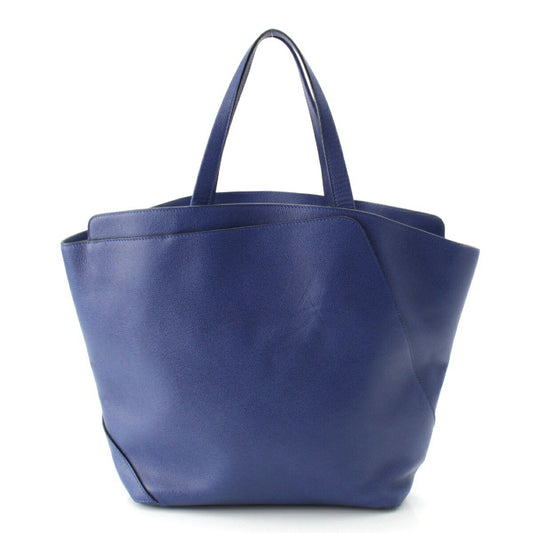 Valextra Leather Wrap Tote Bag Blue
