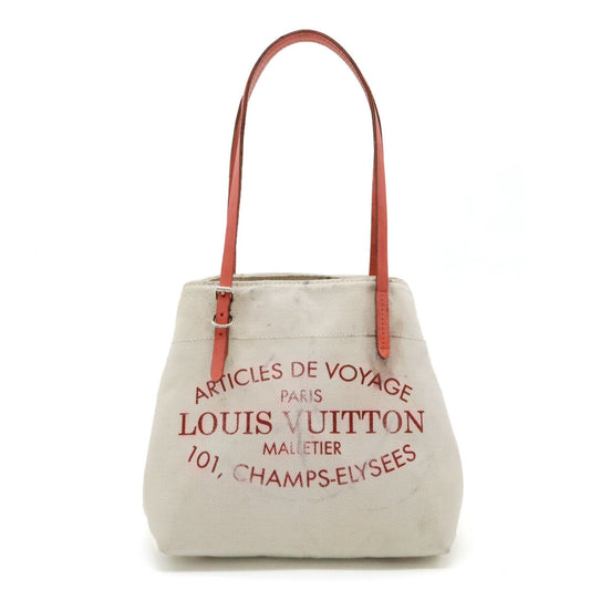 Louis Vuitton Canvas Leather Cabas PM Tote Bag M94505