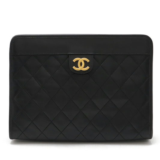 Chanel Lambskin Coco Mark Clutch Bag