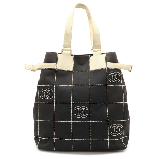 Chanel Canvas Chocobar Tote Bag