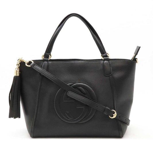 Gucci Soho Interlocking G Leather Tote Bag