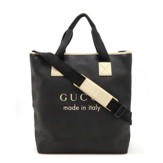 Gucci Logo Tote Bag PVC Leather
