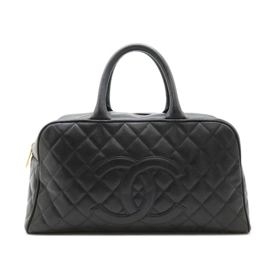 Chanel Caviar Skin Matelasse Mini Boston Bag