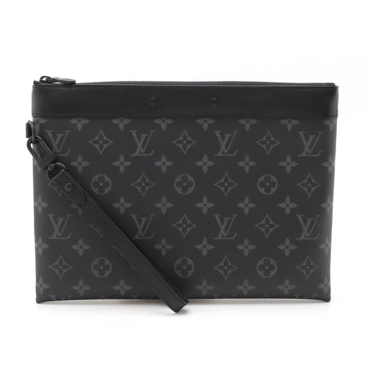Louis Vuitton Monogram Eclipse Pochette To Go Clutch M81569