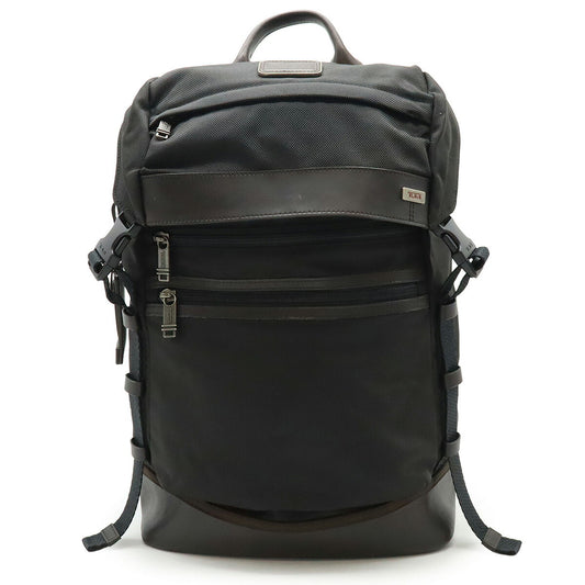 TUMI Alpha Bravo Kinser Backpack Leather Black Brown