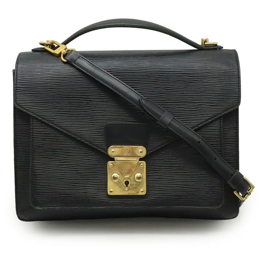 Louis Vuitton Epi Monceau Handbag Black