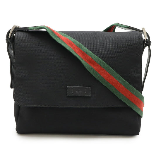 Gucci Techno Canvas Leather Messenger Bag