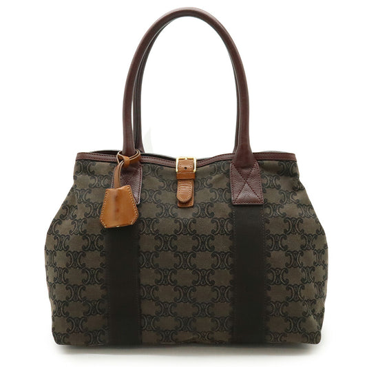 Celine Macadam Canvas Leather Tote Bag
