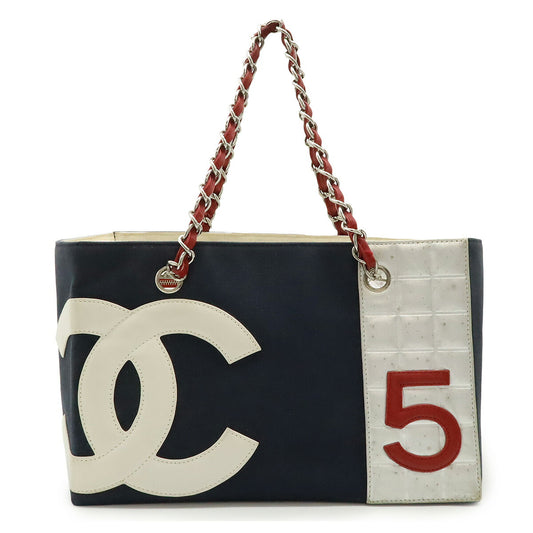 Chanel Canvas Leather Tote Bag A18644