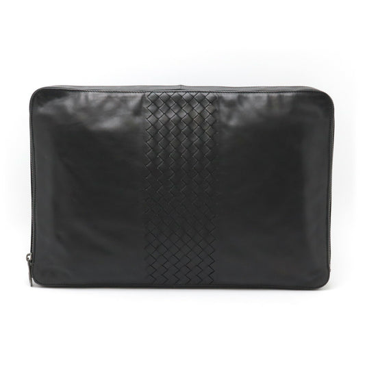 Bottega Veneta Leather Intrecciato Clutch Bag
