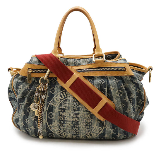 Louis Vuitton Monogram Denim Cabas Raye GM Tote Bag