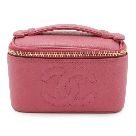 Chanel Caviar Skin Vanity Bag Cosmetic Pouch
