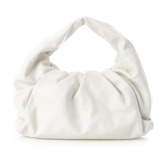 Bottega Veneta Leather Shoulder Pouch Handbag White