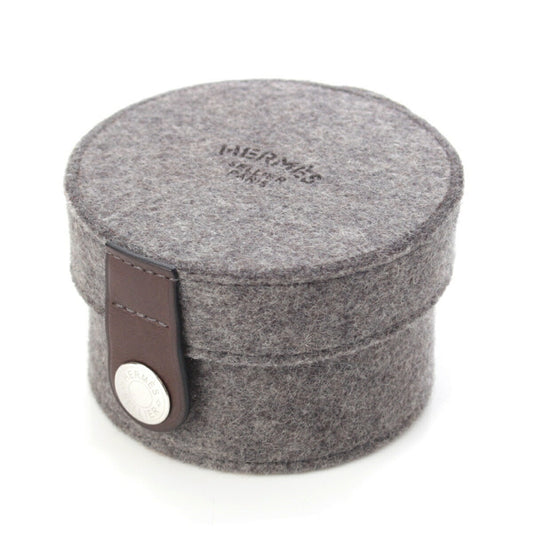 Hermes Wool Felt Sugar Box Gray Case