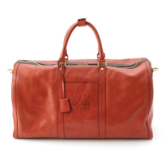COCOMEISTER Leather Elegant Mattone Lion Boston Bag