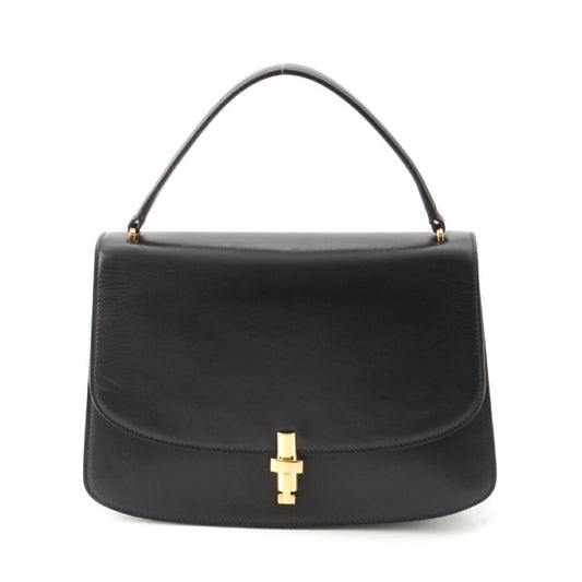 The Row Sofia Calfskin Leather Handbag Black