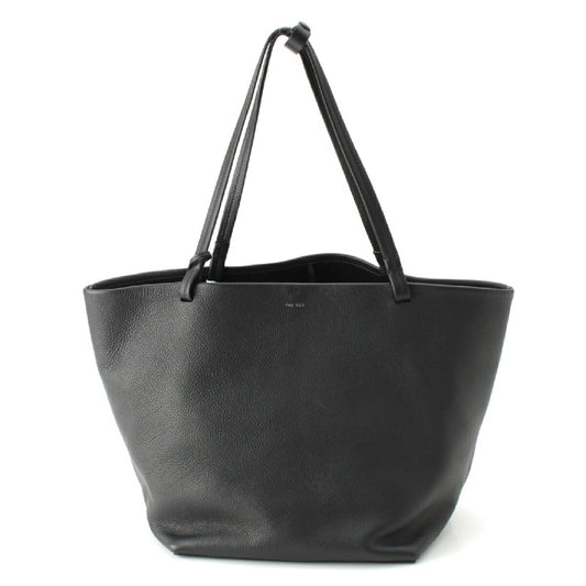 The Row Leather Park Tote Bag Black