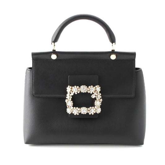 Roger Vivier Leather Flower 2WAY Shoulder Handbag